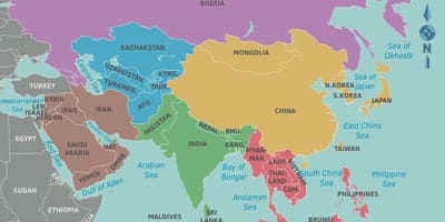 Зураг Тайвань болон эргэн тойрны улс орнууд