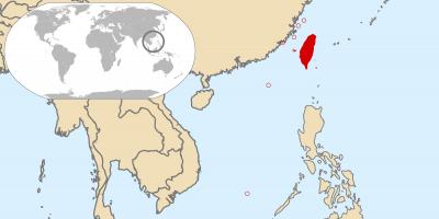 Тайвань дэлхийн газрын зураг